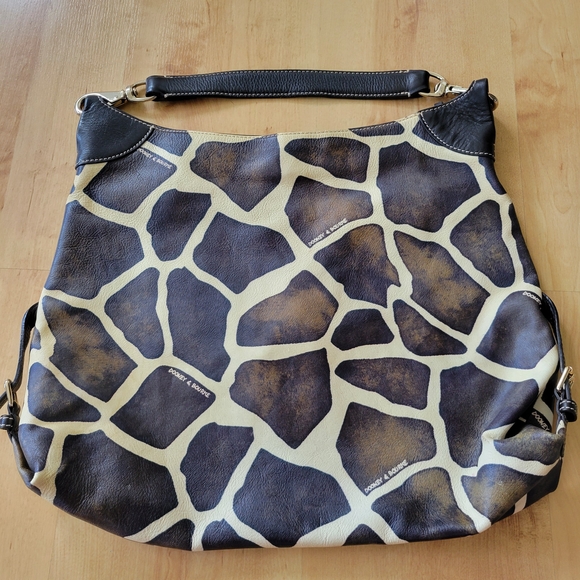 Dooney & Bourke Brown and Cream Giraffe Patterned Bag - Picture 8 of 10